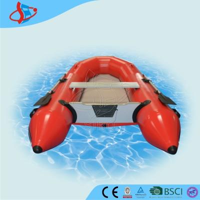 China Red Hand Paddle PVC Inflatable Boats Durable Water Sport For Adults for sale