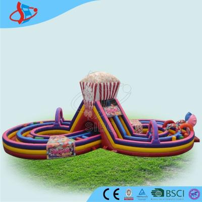 China Durable PVC Sugar Rush Commercial Inflatable Slides Double Stitching for sale