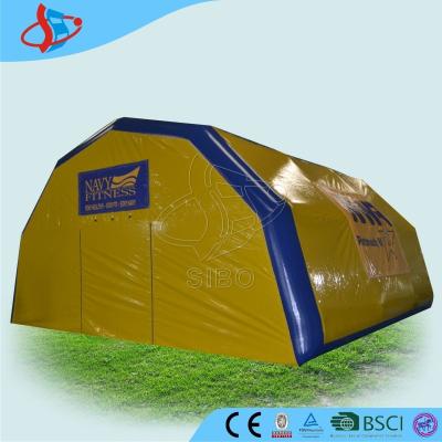 China Windproof Yellow Inflatable Party Tent Printing Go Outdoors Inflatable Tent for sale