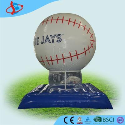 China PVC kundengebundene aufblasbare Werbung steigt weiße aufblasbare Baseball-Form für Sport im Ballon auf zu verkaufen