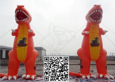 China Dekorative attraktive aufblasbare vorbildliche Dinosaurier PVC-Planen-klare Orange zu verkaufen