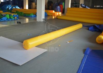 China 0.9mm Yellow Floating Inflatable Water Tube Sealed Air Customized for sale