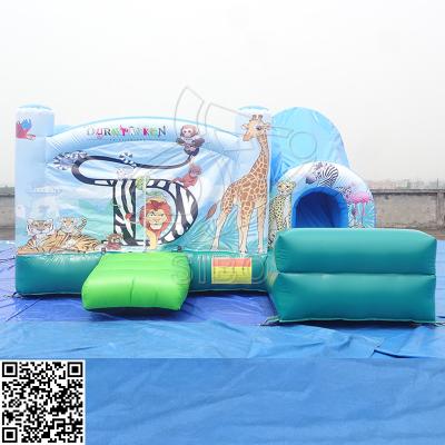 China Amusement Park Inflatable Water Slides / Bounce Slide PVC Tarpaulin Material for sale