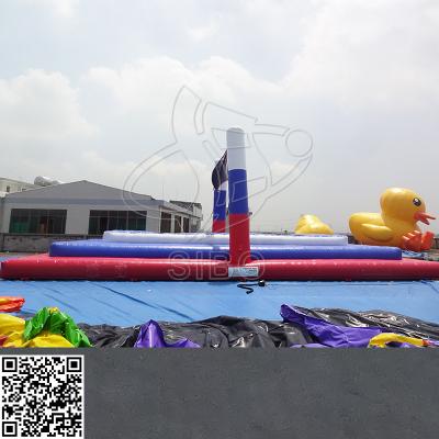 China Multi Color Inflatable Sports Games Exciting Bouncy Volleyball Court For Adults for sale