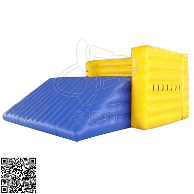 China Blue & Yellow Inflatable Obstacle Case Water Park Game With SGS Certification for sale