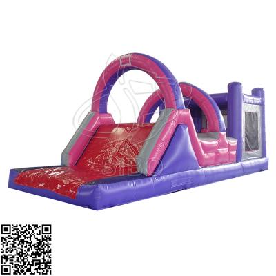 China Kids / Adults Giant Inflatable Bouncer Obstacle With Slide Bright - Colored for sale