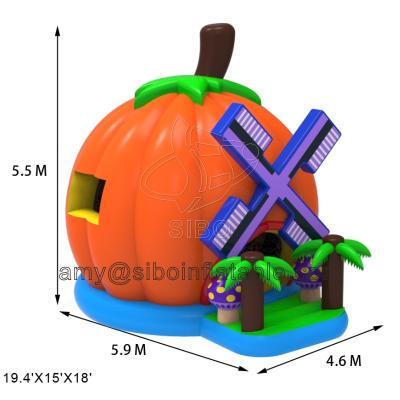 Cina Materiale rimbalzante gonfiabile popolare della tela cerata del PVC di uso della Camera dei buttafuori della zucca del castello in vendita