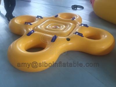 China 0.75 Pvc Material Inflatable Ski Water Tube Portable Inflatable Swim Ring For Fun for sale