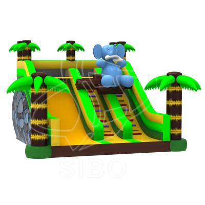 China Large New Inflatable Slide Inflatable Elephant Slide With Climbing Handle Water Slide for sale