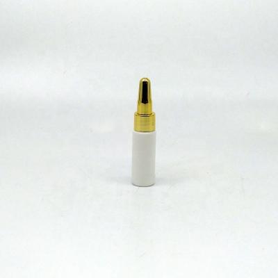 China Wholesale Empty White 7ml PE Essential Oil Personal Care Packing Small Plastic Bottles Cosmetic Liquid Plastic Bottles With Gold Dropper for sale