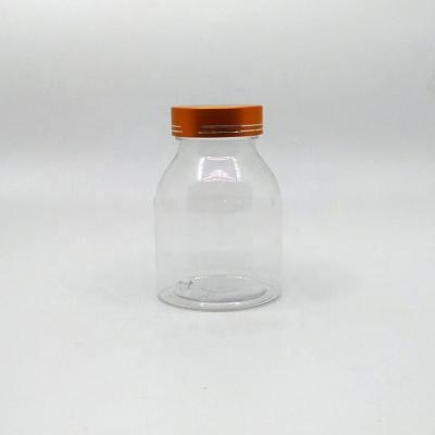 China Health Care Productsq Factory Direct Sale Empty Clear Transparent 250ml PET U Shape Candy Gifts Packaging Plastic Bottles With Screw Tops For Food for sale