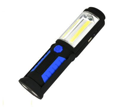 China Industrial Plastic Magnetic COB 3w LED Work Lamp Rechargeable Collapsible Inspection Work Light With Hook for sale