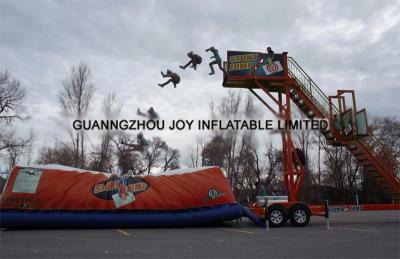 China stunt jump zero shock bagjump inflatable air bag, inflatable jump tower, daredevil stunt man for ski sport game for sale