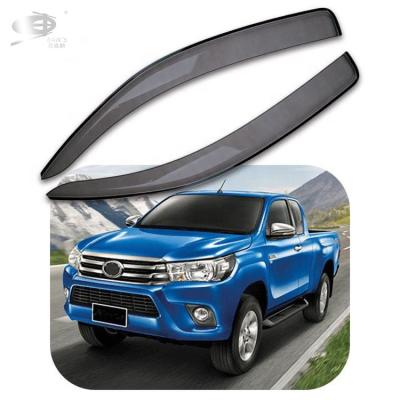 China ABS MOSUN Window Sunshade For Hilux Revo 2015 On Cab 4x4 Ventshade Exterior Accessories Rain Guard Sun Shield Single Auto Duct Shade for sale