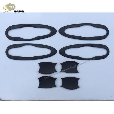 China Wholesale MOSUN 8 PCs Chrome Chromed Black Door Handle Insert Cup Cover Trim Door Handle Guard For Hilux Revo 2015+ for sale