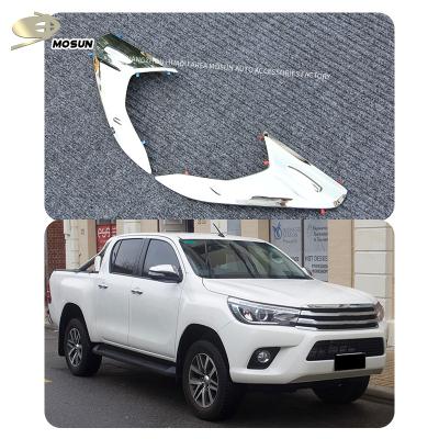 China MOSUN Factory Chrome Chrome Head Light Cover Headlight Decoration Lamp Hoods Trims For Hilux Revo 2015+ for sale