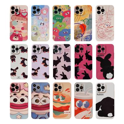 China Shockproof For iPhone Apple Silicone Printing Phone Case Customized Logo Silicone Cover Back Shell For iPhone 15 14 13 12 pro xs max se xr max for sale