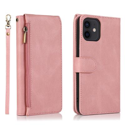 China Luxury Zipper Shockproof Protective Purse Wallet Phone Case For Samsung Note 10 pro For iPhone 15 14 13 12 Wallet Leather Case for sale