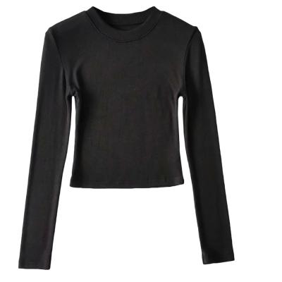 China Factory Customized Girl Fit Long T-Shirt Spring Breathable And Cotton Autumn Stretch Comfortable Top Women for sale