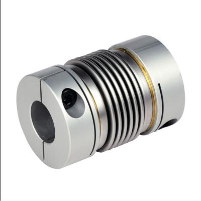 China Construction worksÂ  Spring Coupling Metal Bellows Clamp Type Spring Flexible Shaft Coupling For Step Motor for sale