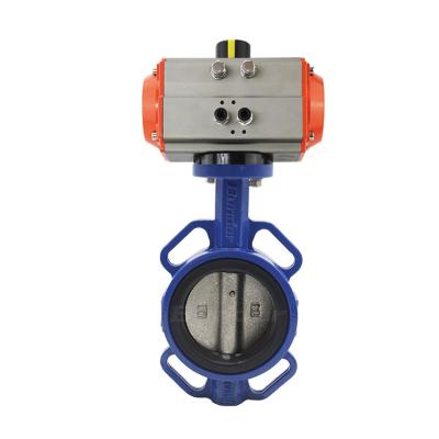 China High Performance Bundor Dn50-1200 PN16 Ductile Iron Wafer Butterfly Valve Epoxy Coating Pneumatic Price for sale