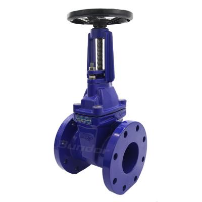 China General Bundor Gate Valve 100mm 400mm AWWA Resilient Malleable Cast Iron Wheel Handle Gate Valve Price for sale