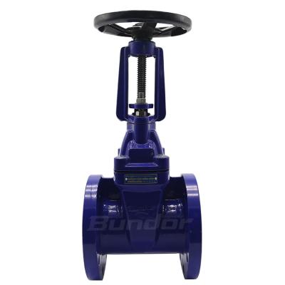 China General Bundor 2 Inch 6 Inch Soft Seal EPDM Seated Ductile Iron Flanged Gate Valve Price for sale