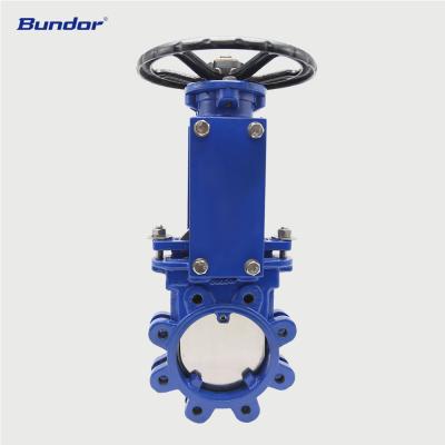 China Bundor 150mm High Yield Ductile Metal Iron Hook Knife Gate Valve Price Listing for sale