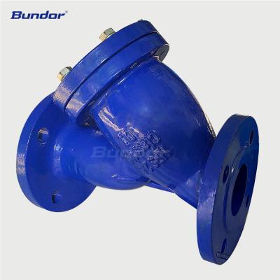 China Long Life Bundor Factory ANSI Metal Flanged Y Type Strainer Filter For Water Control for sale