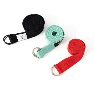 China Carry Strap For Yoga Mat Custom Color D-Ring Buckle Polyester Safe Adjustable Exercise Yoga Straps for sale