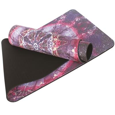 China Eco-Friendly Natural Rubber Suede Non-Slip Yoga Mat for sale