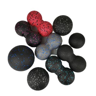 China Custom High Density Firmness and Premium Quality Fitness PPE Foam Relax Deep Foot Massage PPE Peanut Ball Massage Foam Roller Set for sale