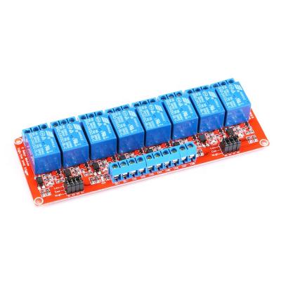 China New and Original Trigger Relay High Low Level Control for PLC Automation Equipment Control 24V Channel Relay Module 8 Way Relay Module for sale