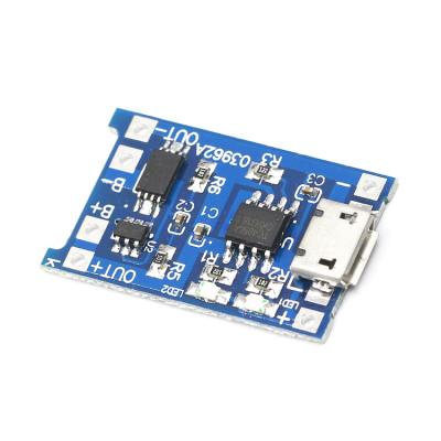 China New and original USB 5V 1A lithium battery charger micro module phone charger rechargeable lithium battery charging board TP4056 for sale