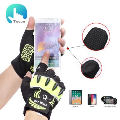 China Intelligent Half Finger LED Cycling Gloves Bike Direction Turn Signal Sport LED Gloves for sale