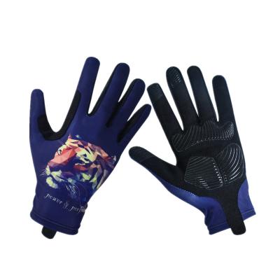 China Full figers wholesale touch screen UV silk outdoor summer ice cycling gloves for sale