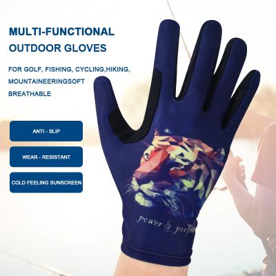 China Custom Outdoor Sports Gloves Summer Skidproof Full Figers Cycling Gloves Sunscreen for sale