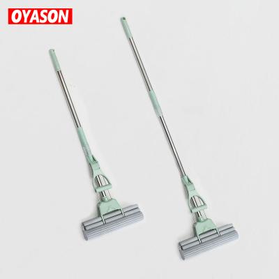 China Floor Clean Telescopic Pole Sponge Broom Compression Magic Magic Mop PVA for sale