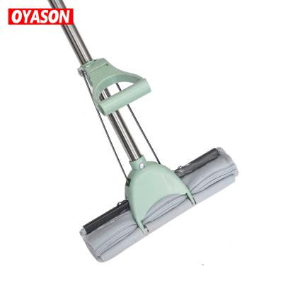 China 2019 New Broom Stocked Squeeze Self Stand Kitchen Hand Free Floor Cleaning PVA Sponge Broom for sale