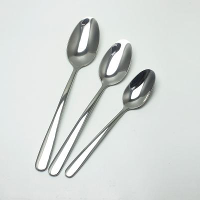 China Sustainable Dinnerware Set Different Size 304 Salad Soup Spoon Stainless Steel for sale