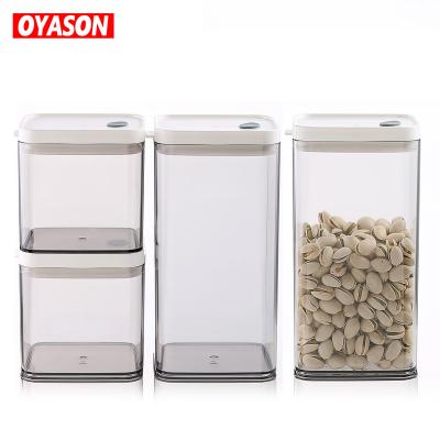 China Freshness Preservation Square Sealed Milk Powder Flour Dried Fruits Nuts Airtight Storage Containers for sale