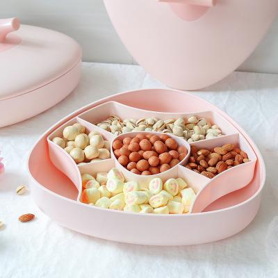 China Sustainable Household Snake Food Nuts Storage Double Layers Plastic Fruit Dish for sale