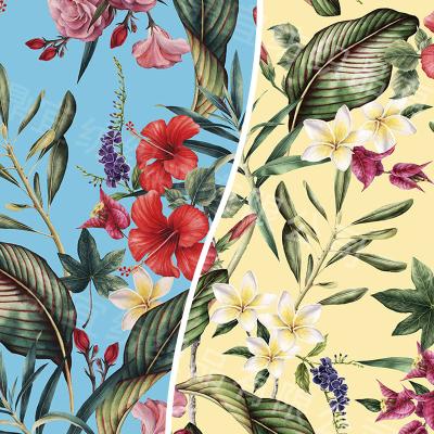 China Wholesale Plain Style Tear-resistant Woven High Quality Tropical Plants (13 Patterns) Pattern Exquisite Printed Fabric For Garment, Bag, ect for sale