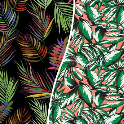 China Wholesale Exquisite Woven Custom Digital Printing Plain Style Fabric Tropical Plants Tear-Resistant Digital Printing Pattern (13 Patterns) for Apparel, Bag, ect for sale