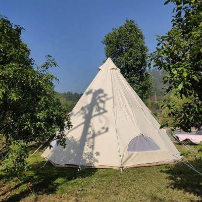 China Cabin Customize Teepee Tent Luxury Waterproof Hanging Canvas Glamping Outdoor Bell Tent For Sale for sale