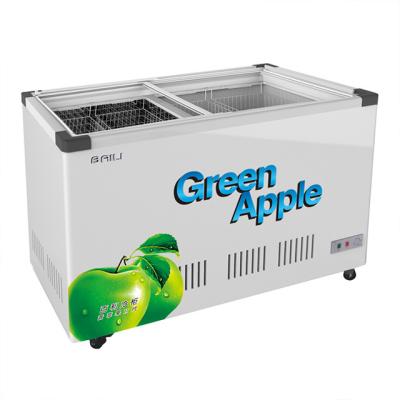 China New Style Simple Double-temperature Machine and Simultaneous Use Double Temperature Refrigeration Refrigerated Horizontal Cabinet for sale