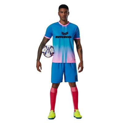 China New Adult Sets Soccer Jerseys Sets Soccer Kit Sport Clothes Football Uniforms Men for sale