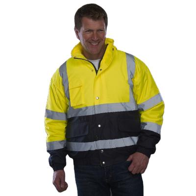 China Wholesale Tape Fleece Lined Jacket Water Proof Workwear Safety Clothing Reflective Workwear for sale