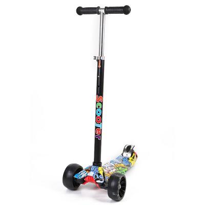 China Scooter 2021 4 wheel PU LED scooter for kids/adjustable kids foot scooter for sale