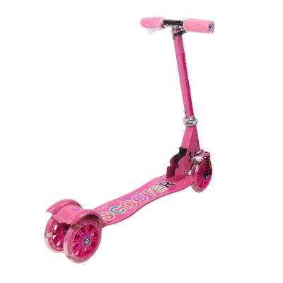 China Child kick scooter for kids and LED lighting scooter with adjustable handlebar, rear brake, lightweight design for sale